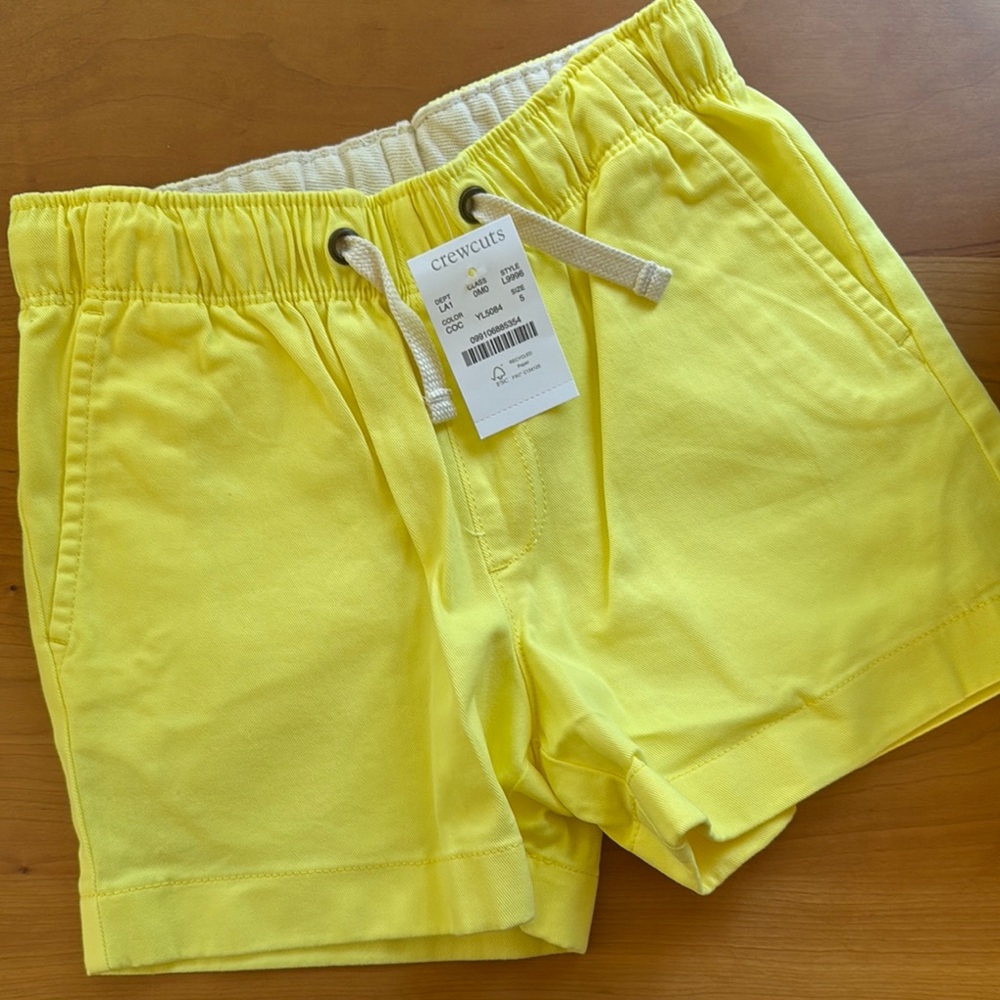 Crewcuts Yellow chino Drawstring Shorts 5